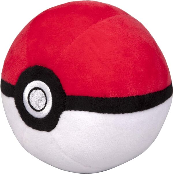 WCT Pokémon 4 Poke Ball Plush - Soft Stuffed Pokeball with Weighted Bottom